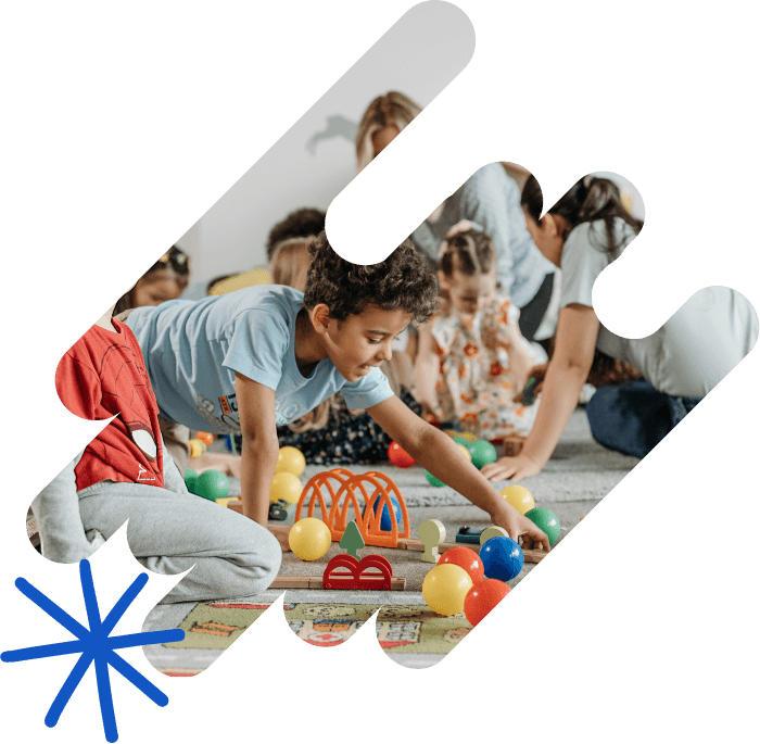 Children learning and playing together
