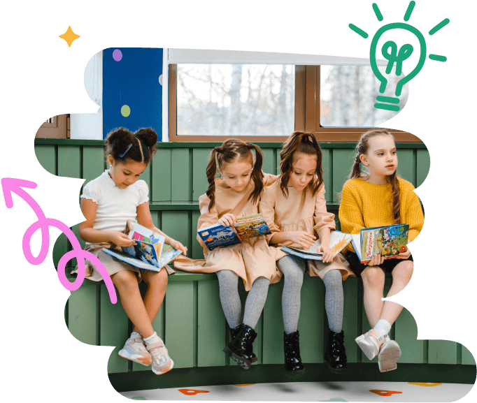 Children learning and playing together